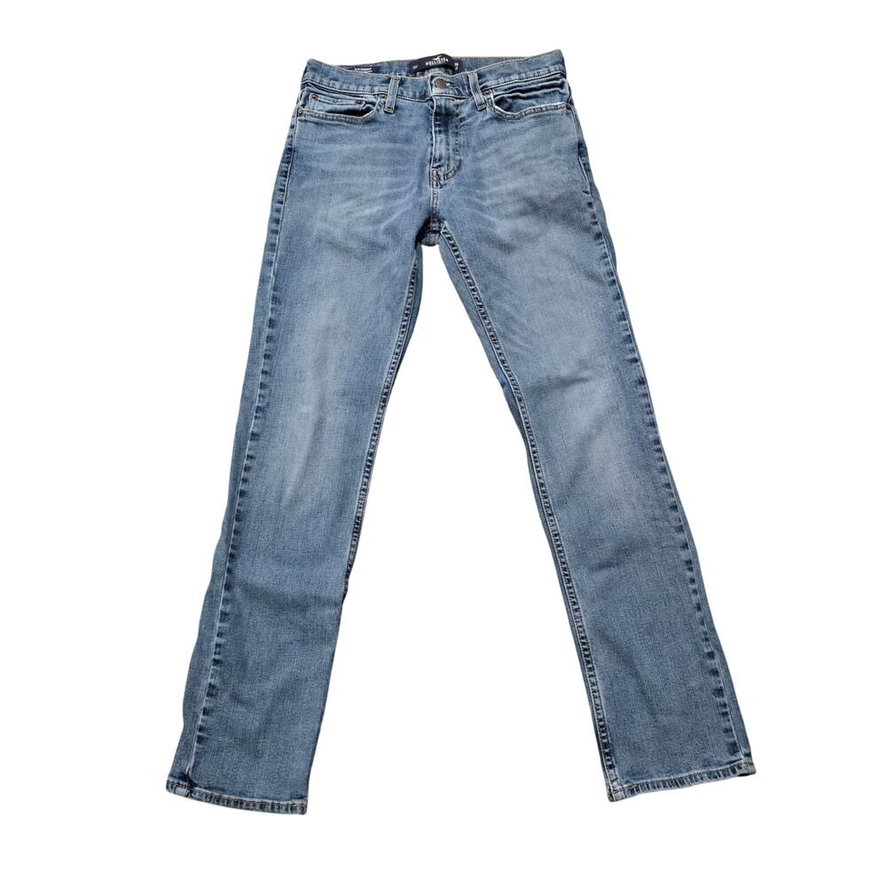 Hollister Slim Straight Epic Flex Blue Jeans Medium Wash